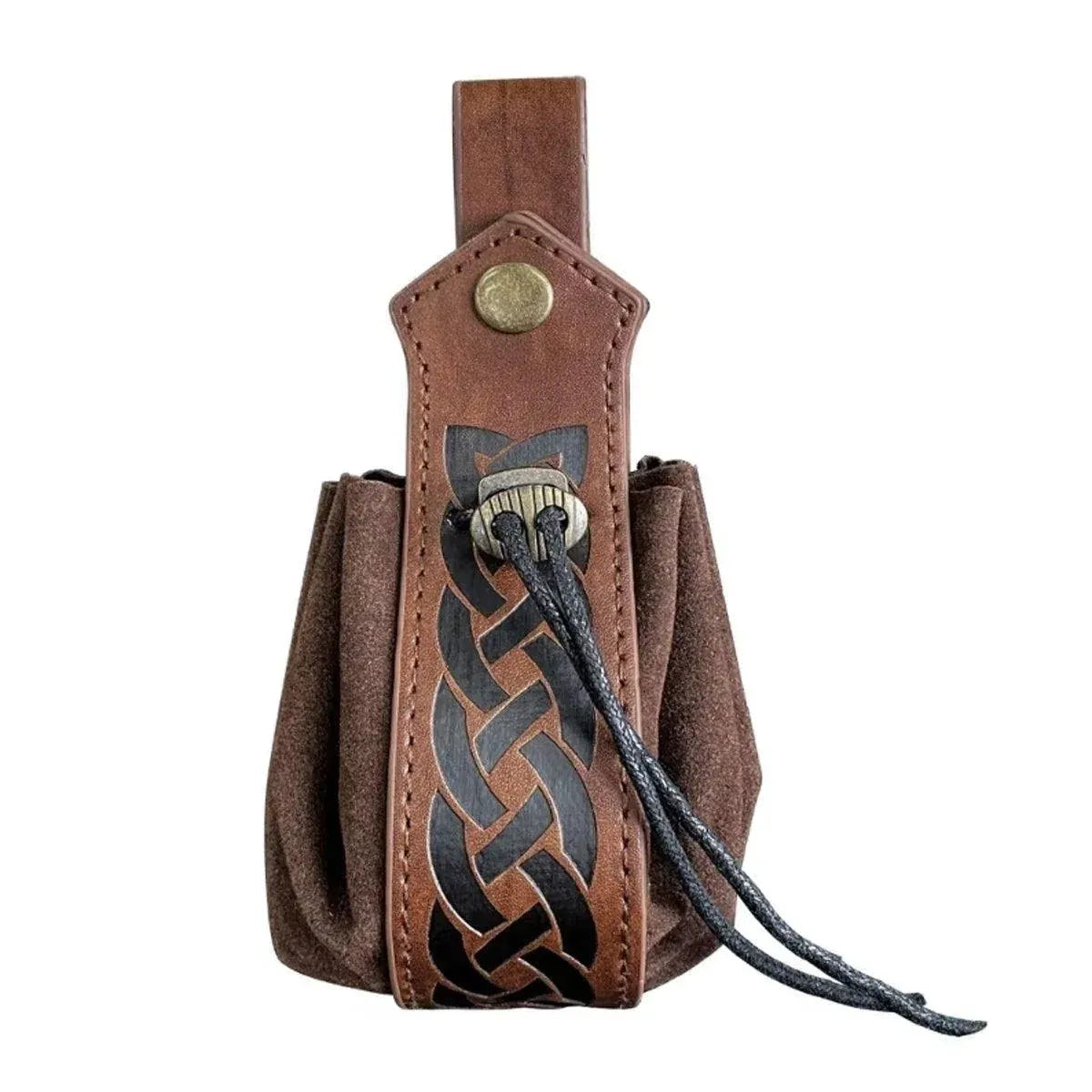 1-Piece Brown Medieval-Style Belt Pouch