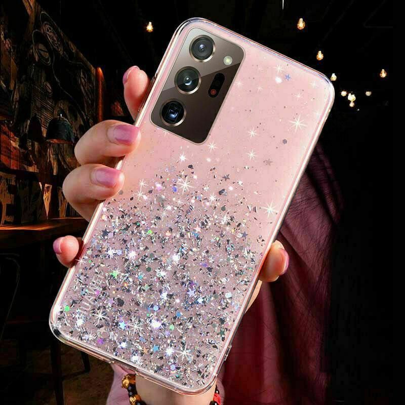 For Samsung Galaxy S20 Fe S21 Ultra S20 Shockproof Bling Glitter Soft Case Purple - For Samsung Note20Ultra