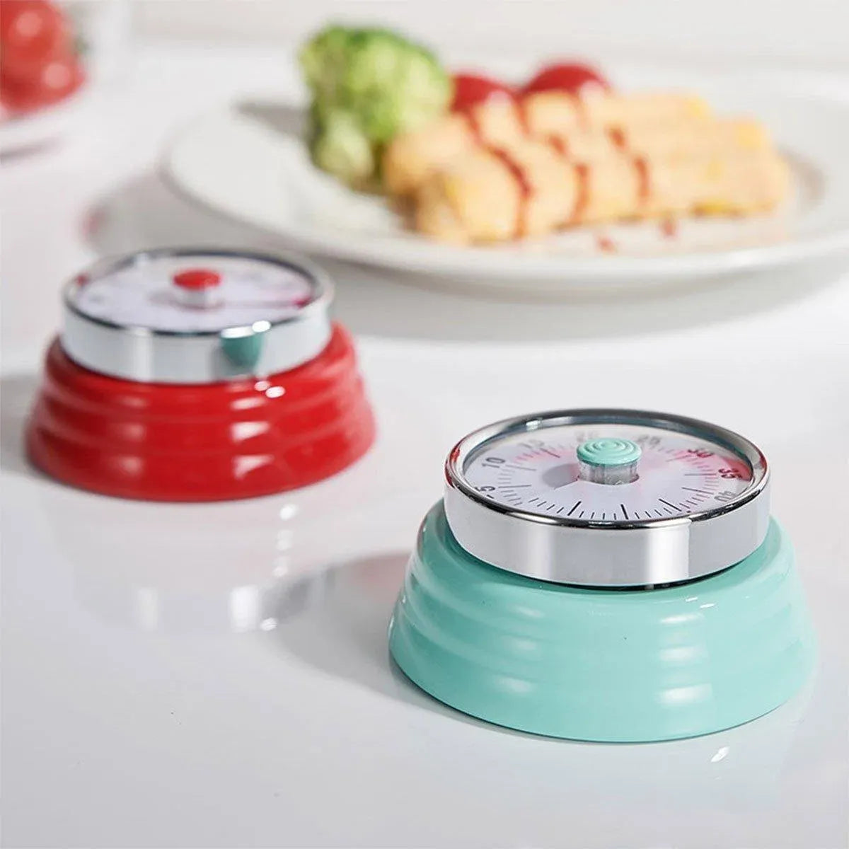 60 Minutes Visual Analog Timer Countdown Clock Time Management Kitchen Tool - Green
