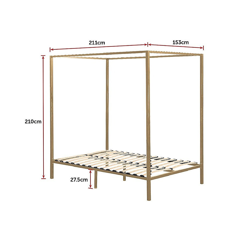 Bed Frame Four Poster Queen 4-Poster