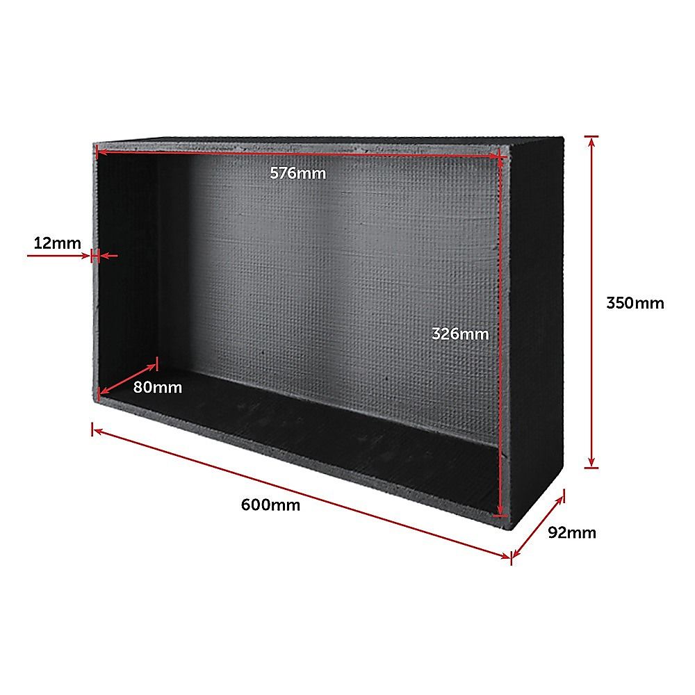 Shower Niche Prefabricated Bathroom Wall Renovation - 350 x 600 x 92mm