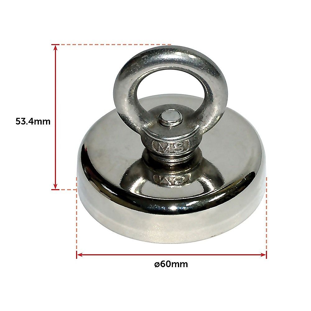 Salvage Recovery Magnet Neodymium Hook 112Kg Strong