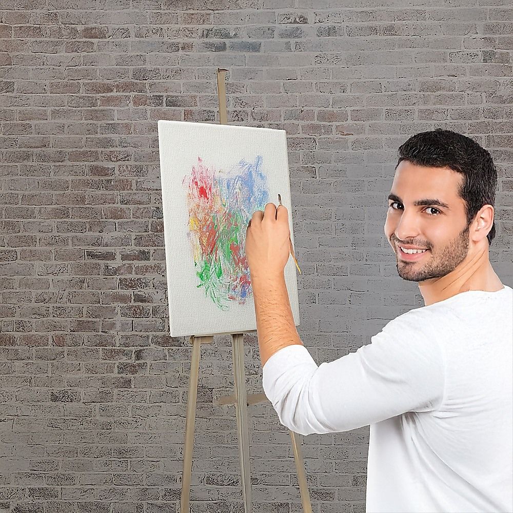 Artist Blank Stretched Canvas 5 Pack - 20x30cm White Oil Acrylic Wood