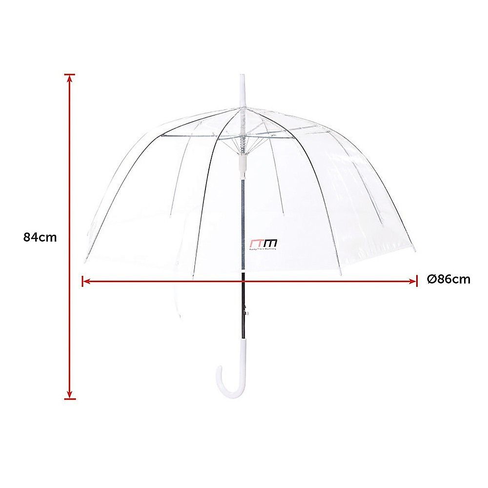 Clear Transparent Rain Walking Umbrella Parasol 5x PVC Dome Wedding Party Favor