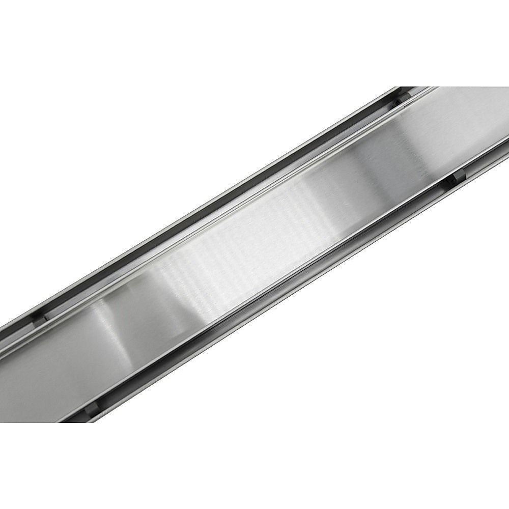 Tile Insert Bathroom Shower Stainless Steel Grate Drain 1200mm with Centre Outlet Floor Waste
