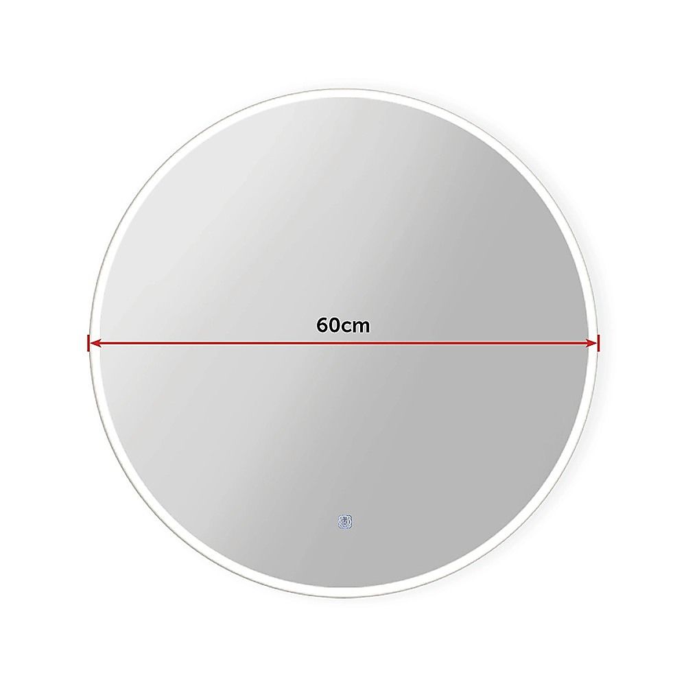 LED Wall Mirror Bathroom Mirrors Light Decor Round 60cm