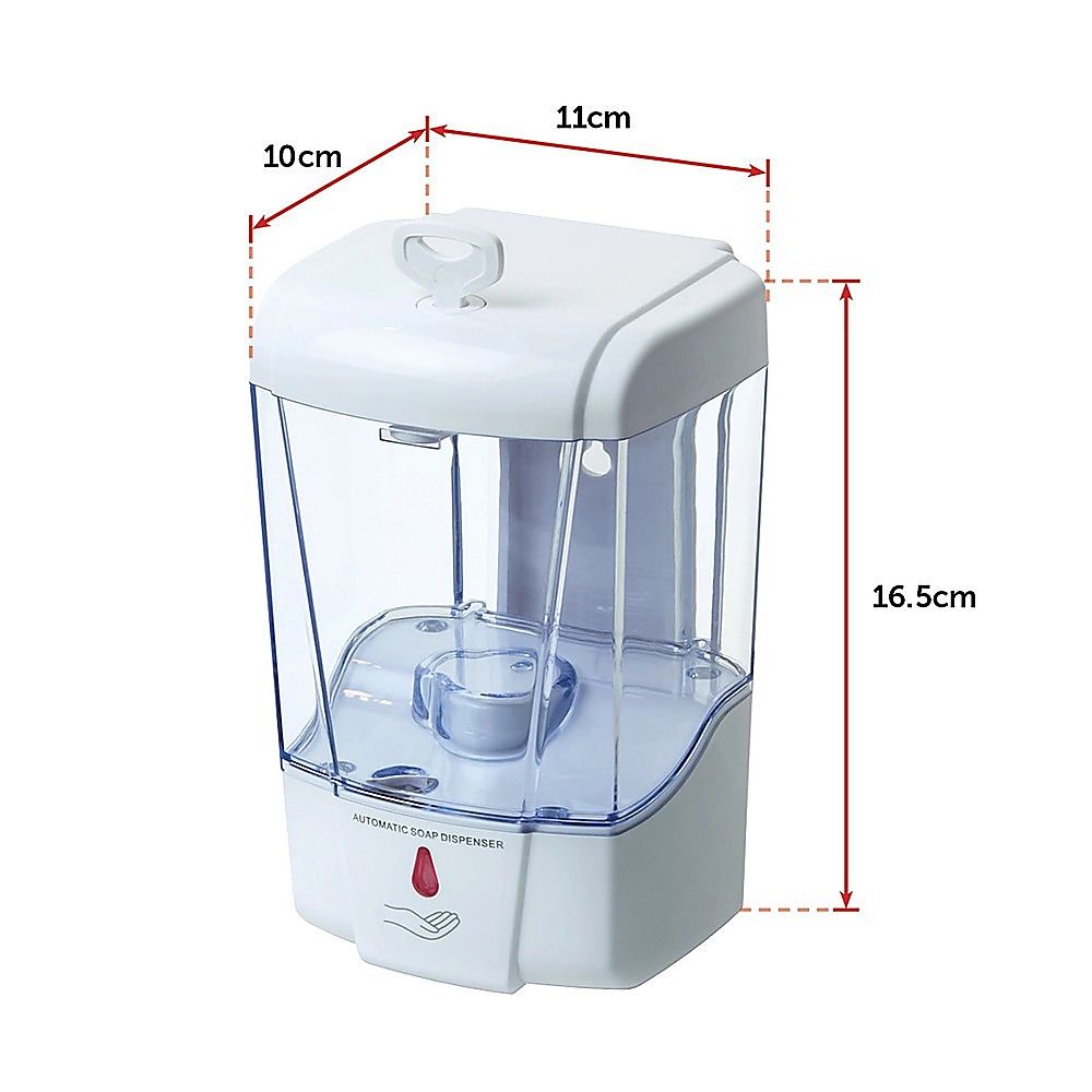 Soap Alcohol Sanitizer Dispenser Automatic 700ML Hands-Free Sensor Wall Mount