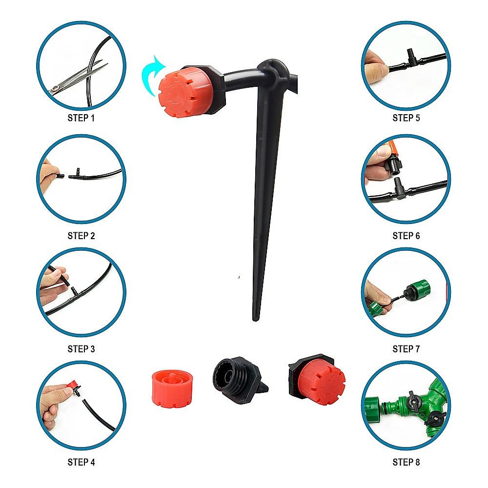 Garden Irrigation System 50M Hose Plant Watering DIY Micro Drip Kits