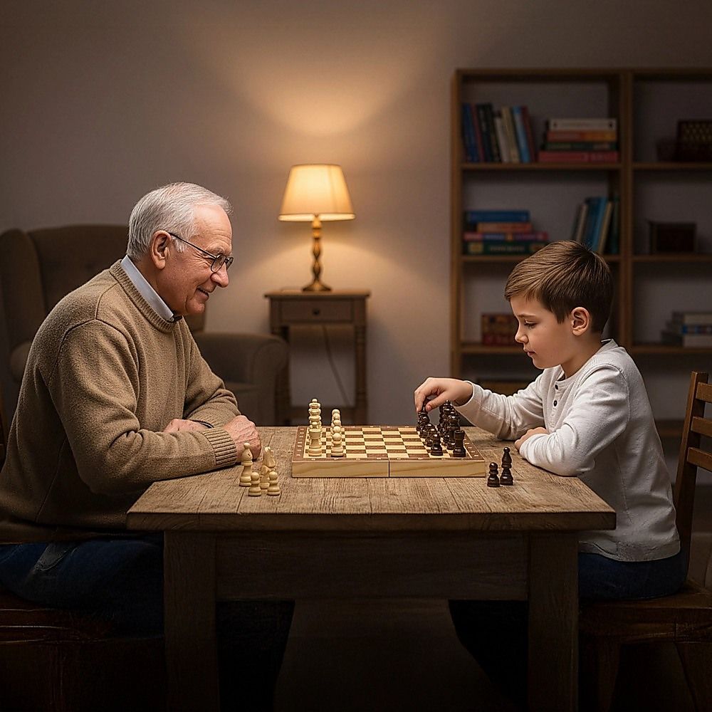 Chess Board Games Folding Large Wooden Chessboard Set Wood Toy Gift