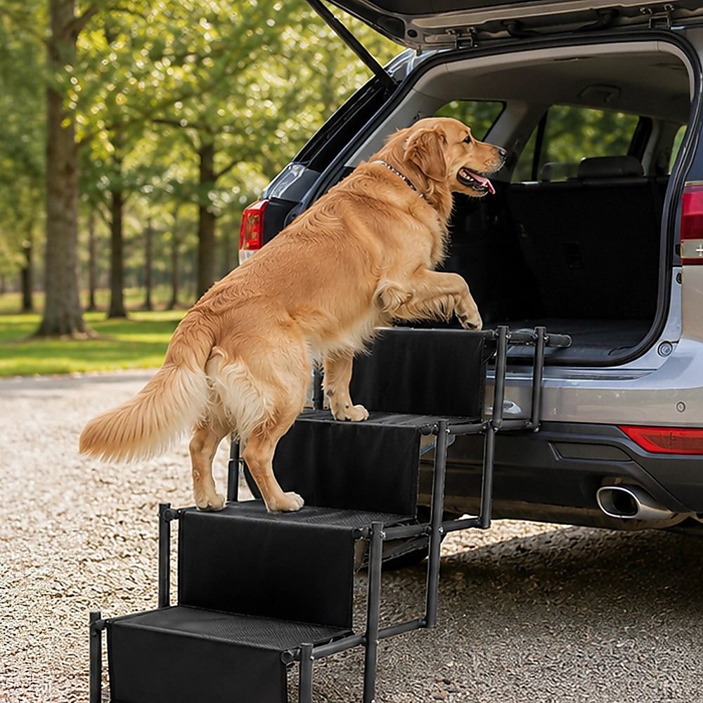 Pet Dog Car Boot Access Folding Steps Ladder Stairs Strong Lightweight