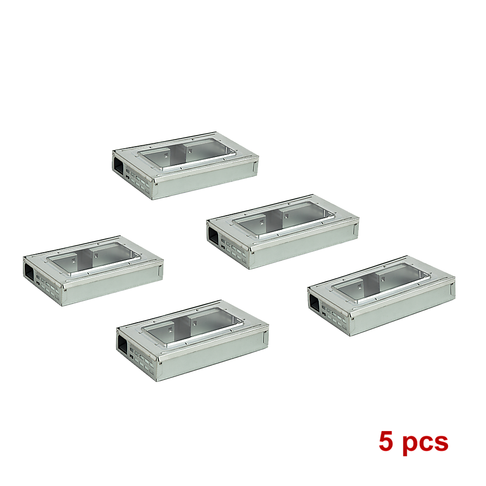 Humane Mice Trap Set of 5 - Reusable Safe Catching Metal Mouse Multi-Live Catcher