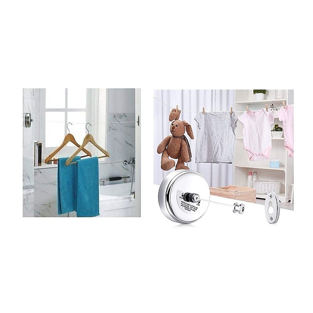 Retractable Clothes Line Stainless Steel Single Dryer Laundry Indoor Outdoor