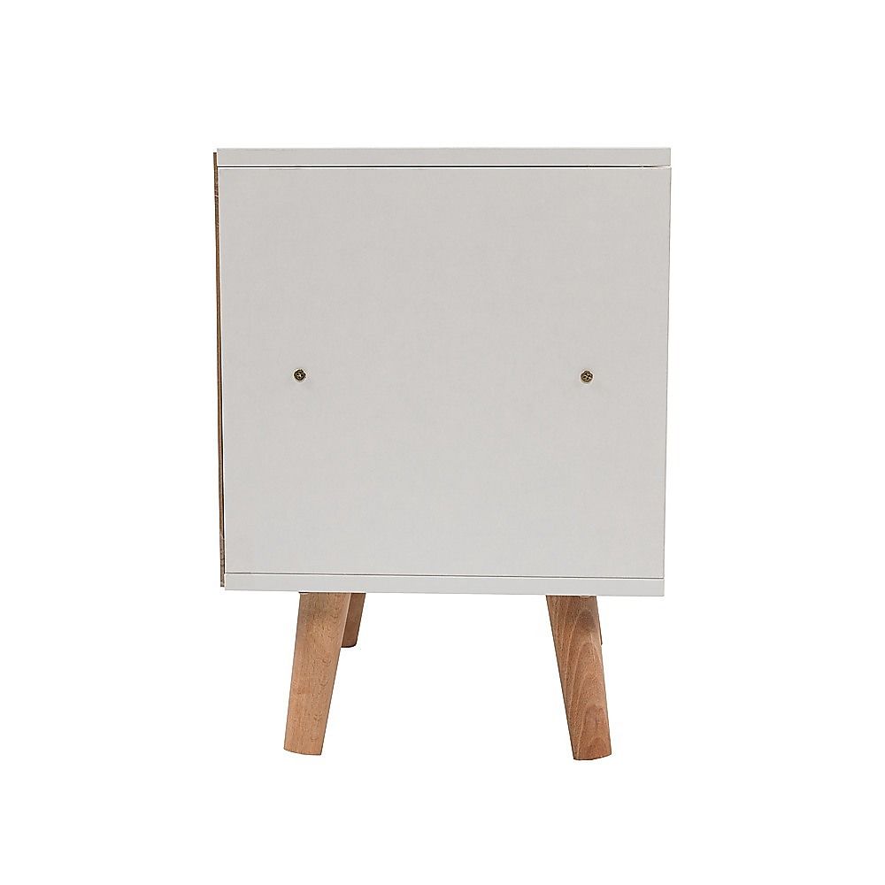 Bedside Table Drawers Side Nightstand White Storage Cabinet Wood