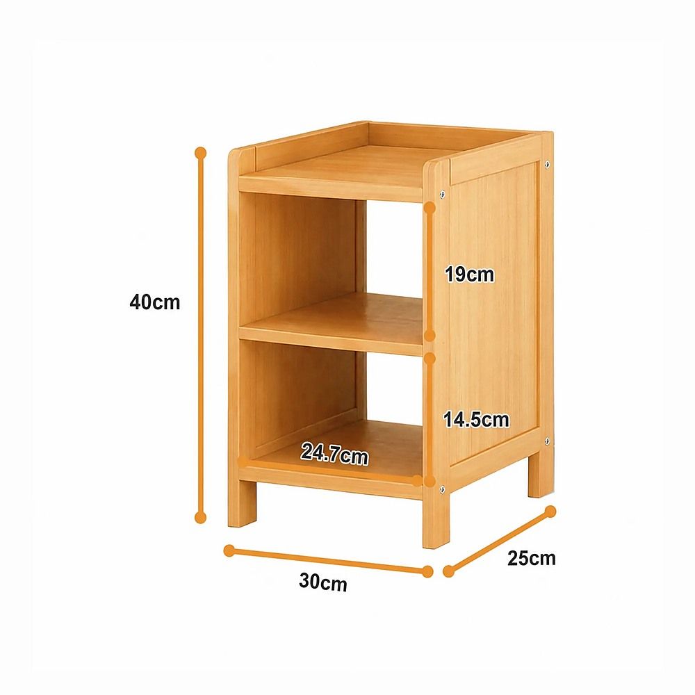 Bamboo Bedside Table Nightstand Storage for Bedroom Sofa Side Stand