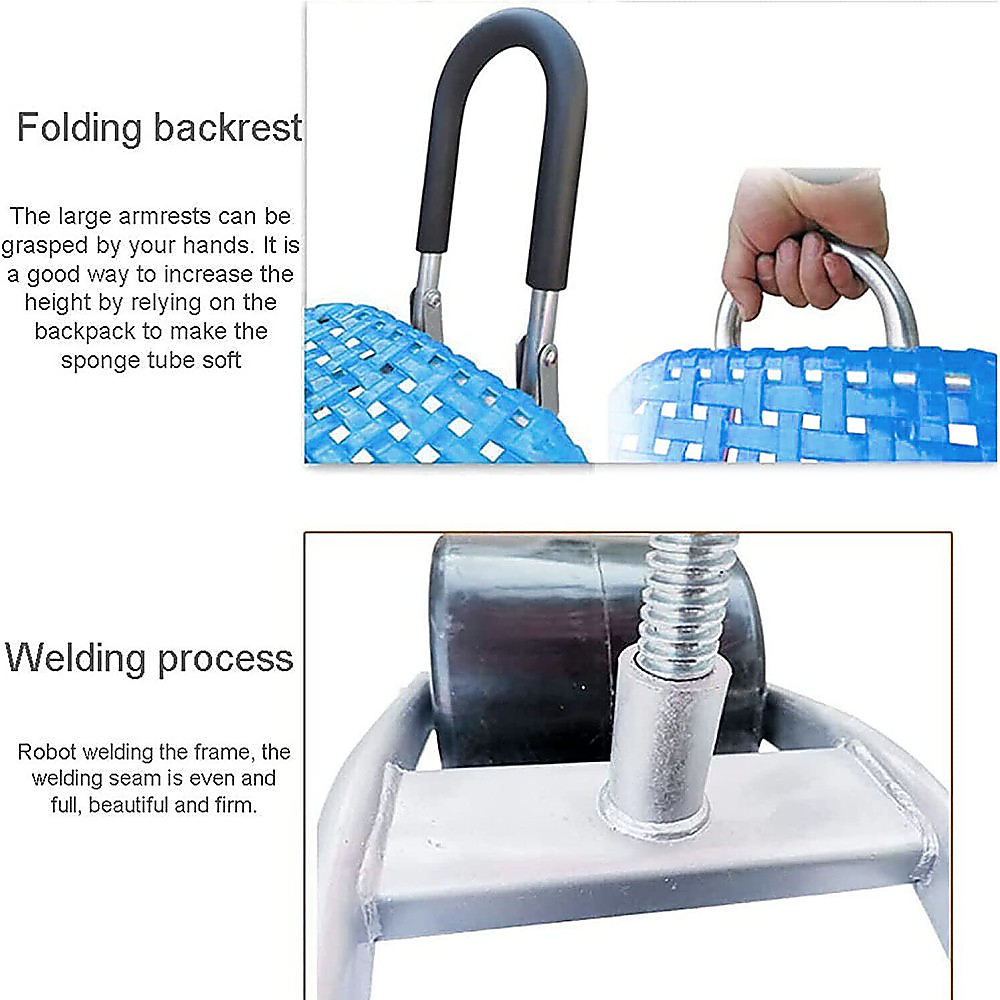 Gardening Seat - Portable Height Adjustable Folding Stool Kneeling Pad