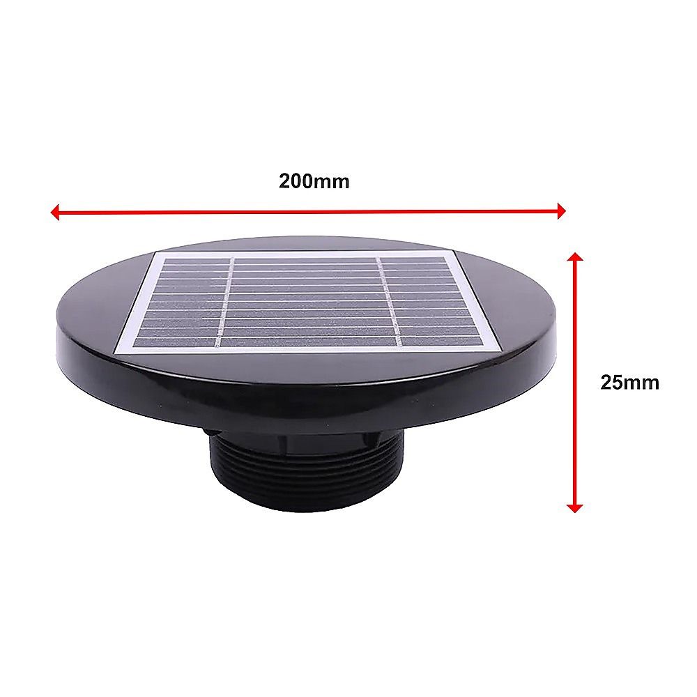 Solar Powered Roof Fan Ventilator Loft Vent for Boat RV Greenhouse Shed HomeMyGarden