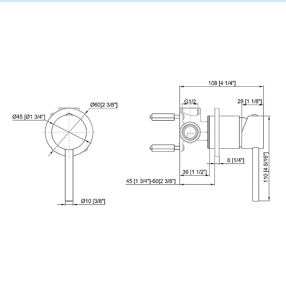 Single Round Shower Bath Mixer Tap - WATERMARK Approved Bathroom Fixture