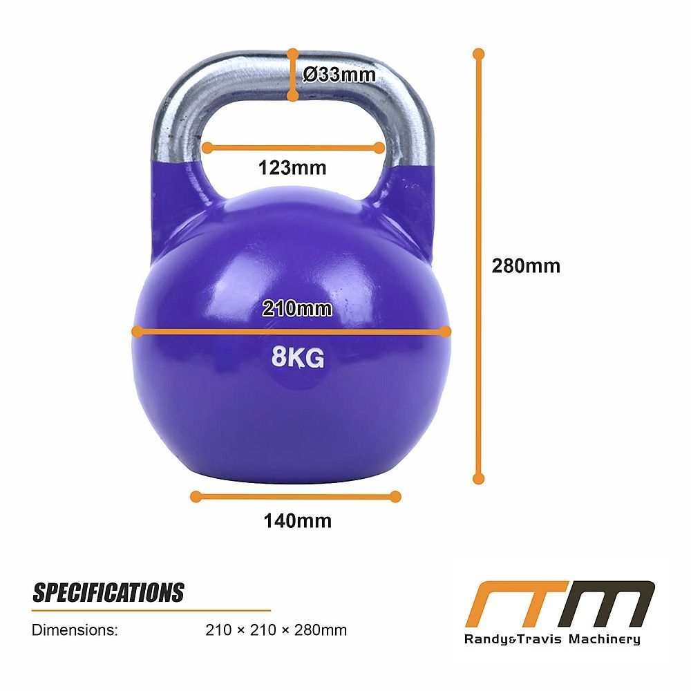 8kg Pro-Grade Steel KettleBell