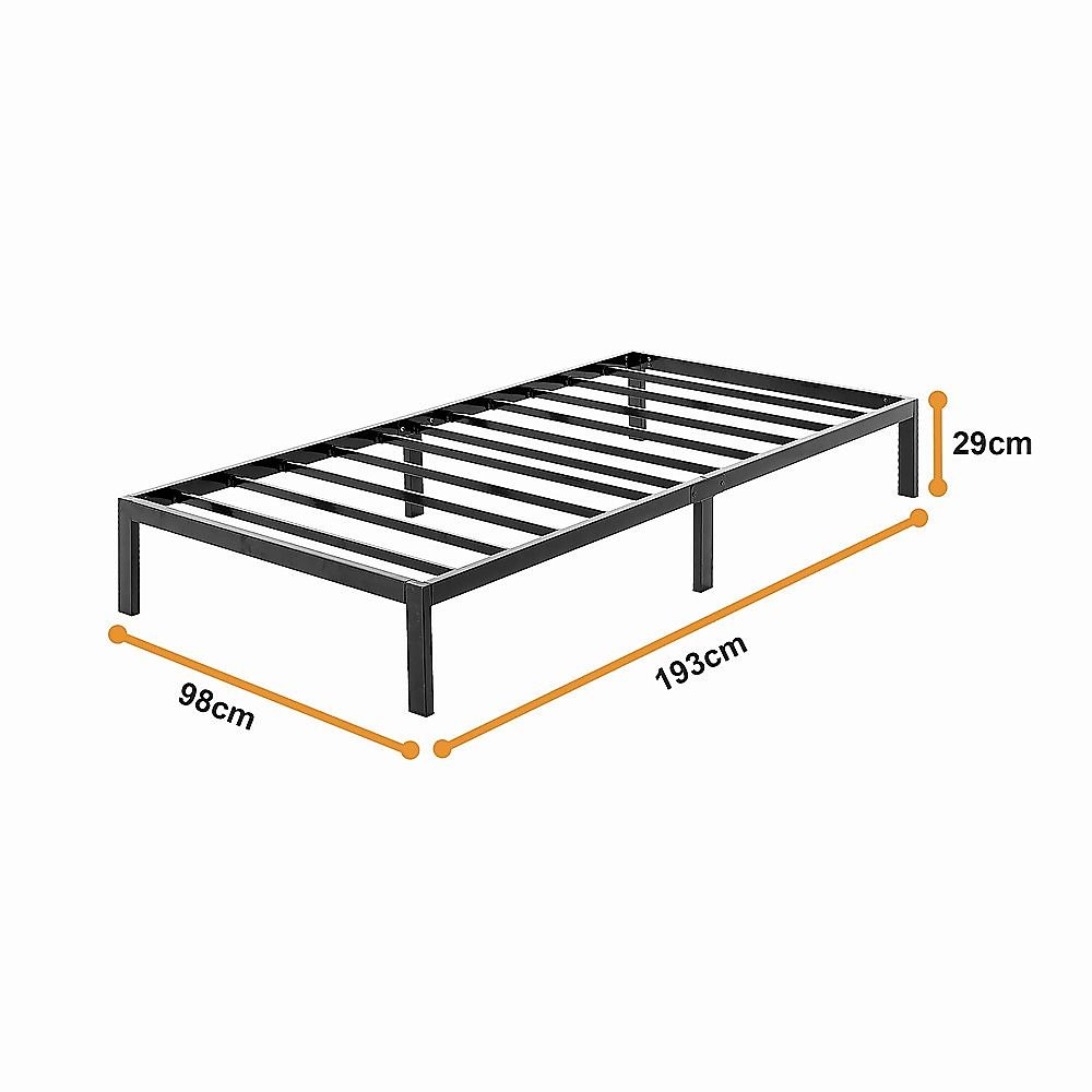 Single Full Metal Bed Frame Base – Sturdy Steel Bed Base for Australian Mattress