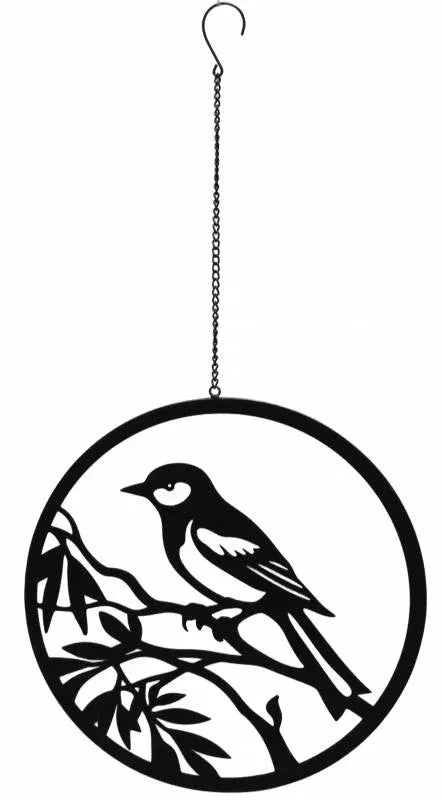 Hanging Birdie Metal Wall Art 40x77cm