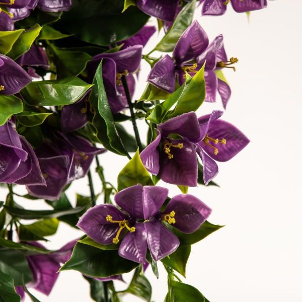 Artificial Bougainvillea Hanging Plant Purple UV Resistant - 90cm