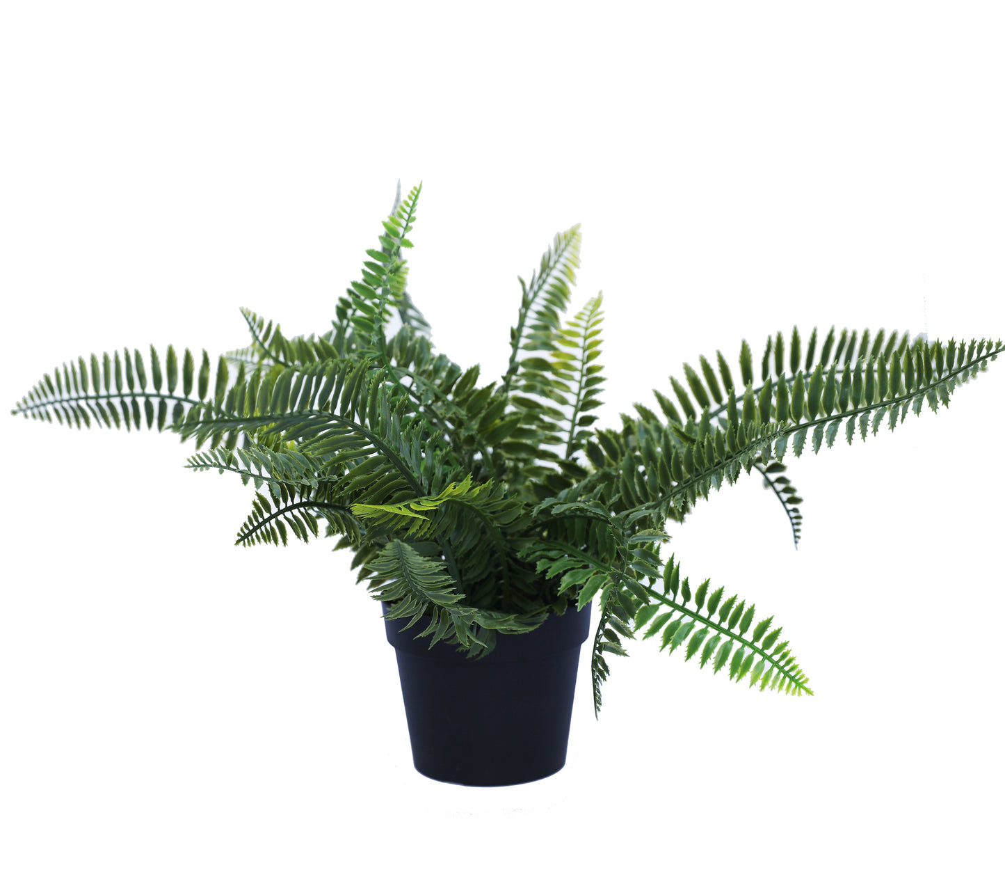 Artificial Dark Green Fern Plant Small Potted UV Resistant - 20cm