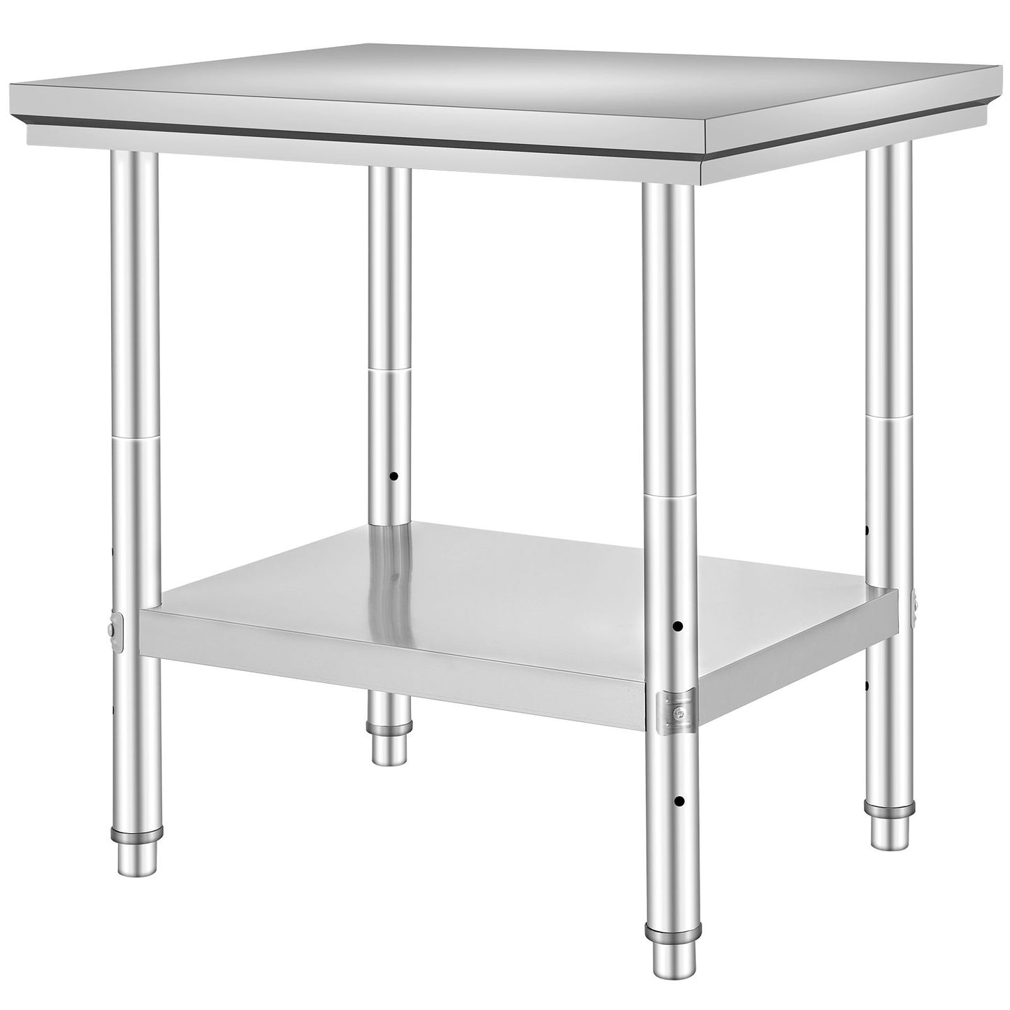 VEVOR Commercial Worktable & Workstation 24 x 30 x 32 Inch Stainless Steel Work Table Heavy Duty Commercial Food Prep Work Table for Home, Kitchen, Restaurant Metal Prep Table with Adjustable Feet
