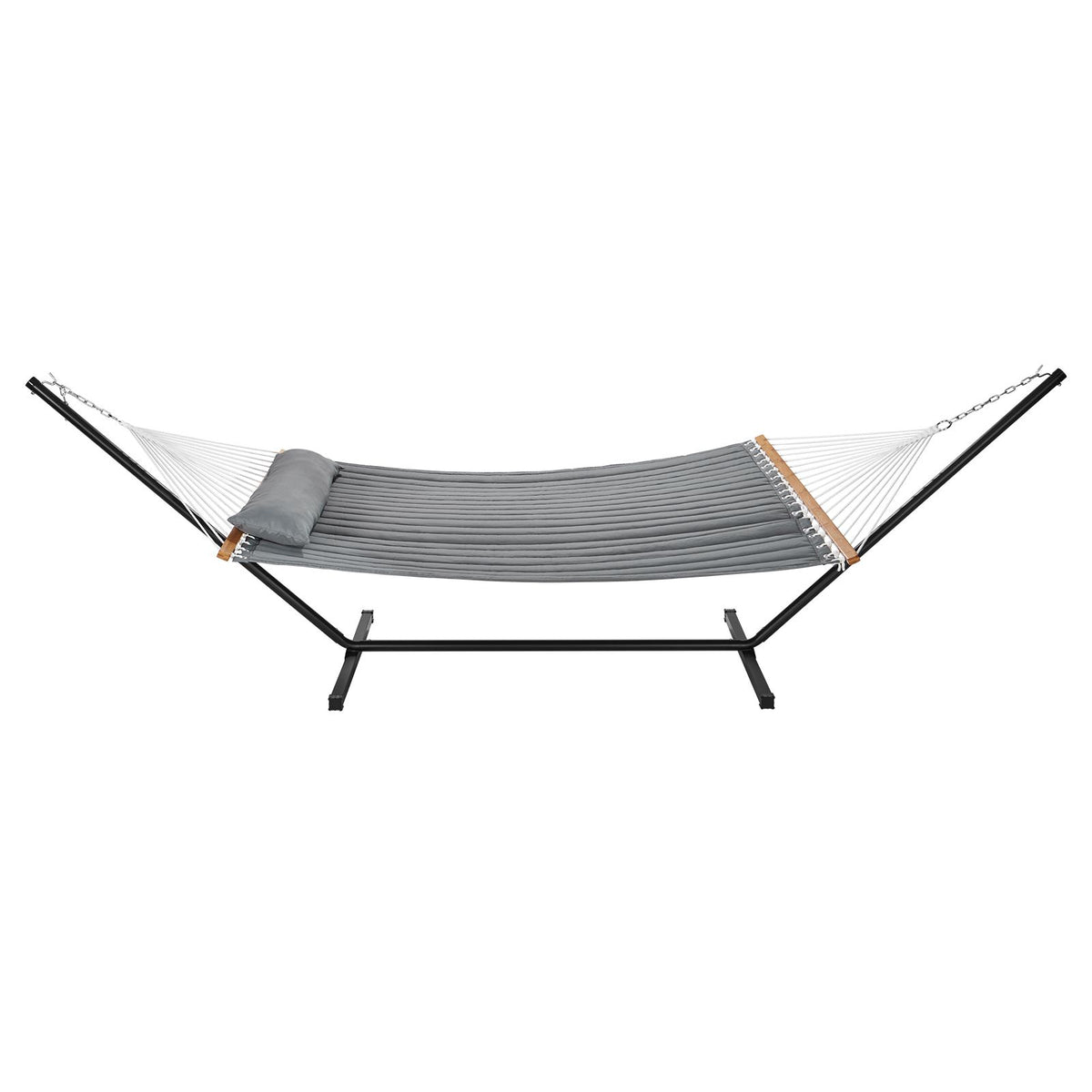 VEVOR Double Quilted Fabric Hammock Two Person Hammock with Stand 480lb Capacity