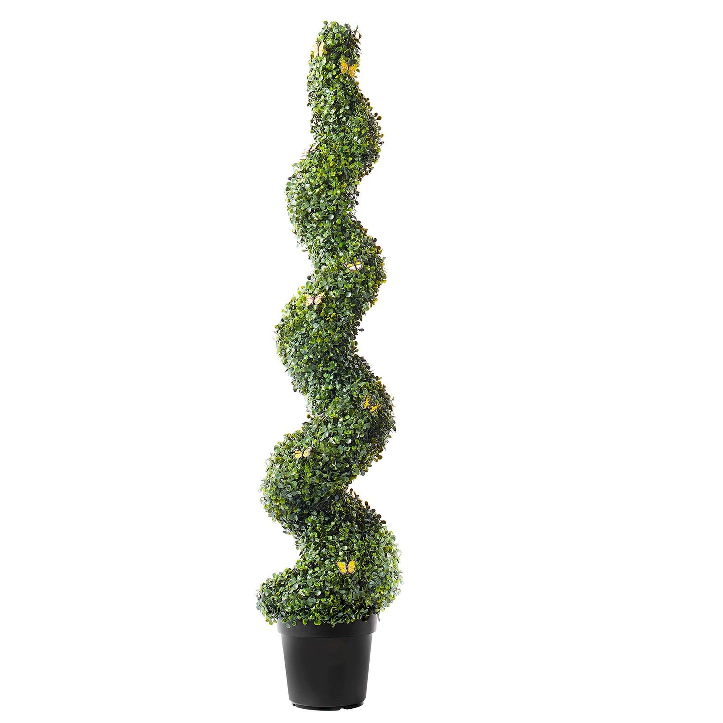 VEVOR 2 Pack 152.4cm Artificial Boxwood Topiary Tree Faux Plant UV Decor In/Outdoor