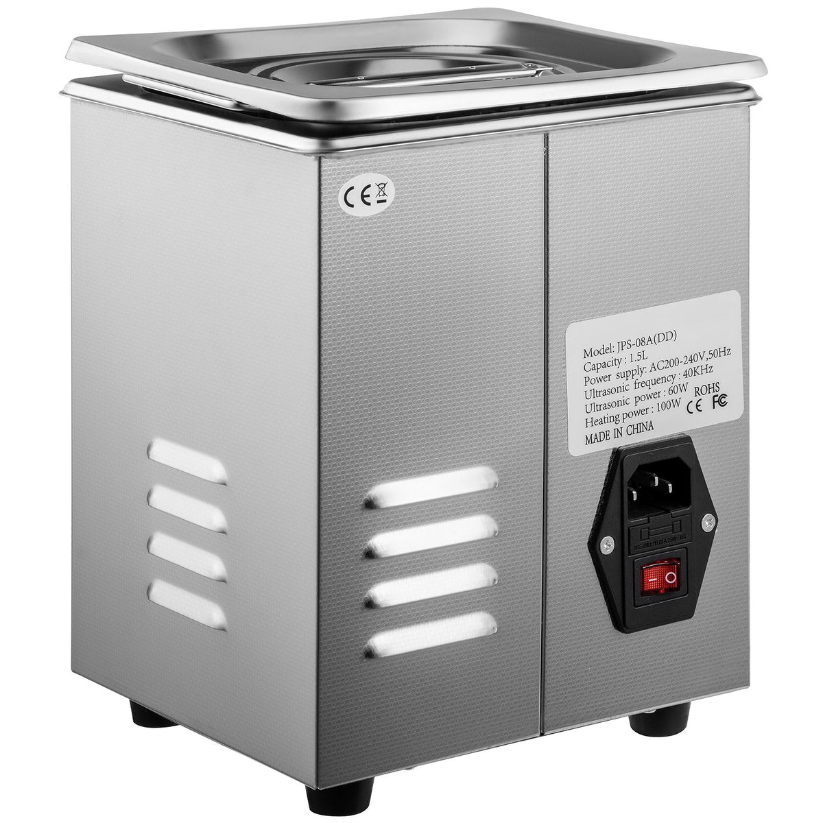 VEVOR Ultrasonic Cleaner 2L Jewelry Cleaning with Digital Timer Ultrasonic Cleaning Machine for Jewellery Rings Watches Eyeglasses Dentures Coins Metal Parts Commercial and Home Use