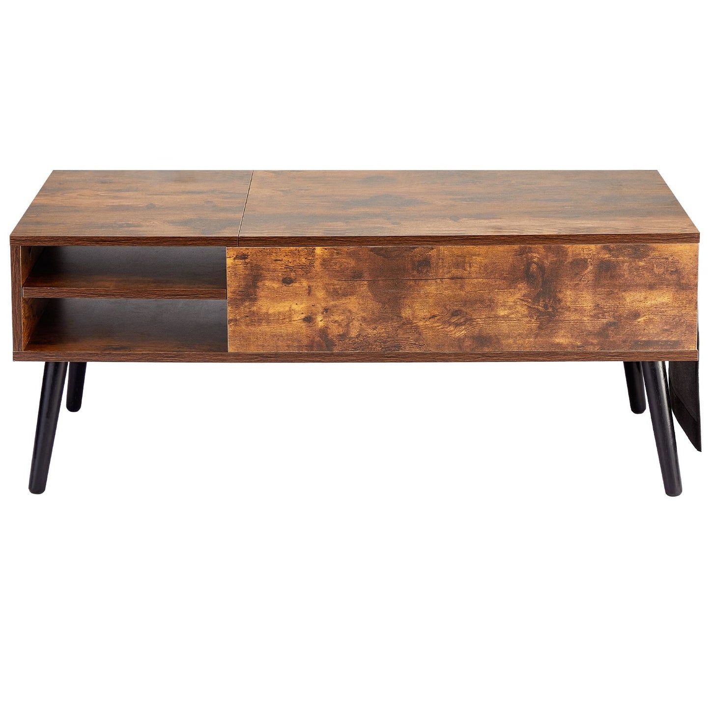 VEVOR Lift Top Coffee Table 39.4 in Rectangle Coffee Table for Living Room Brown