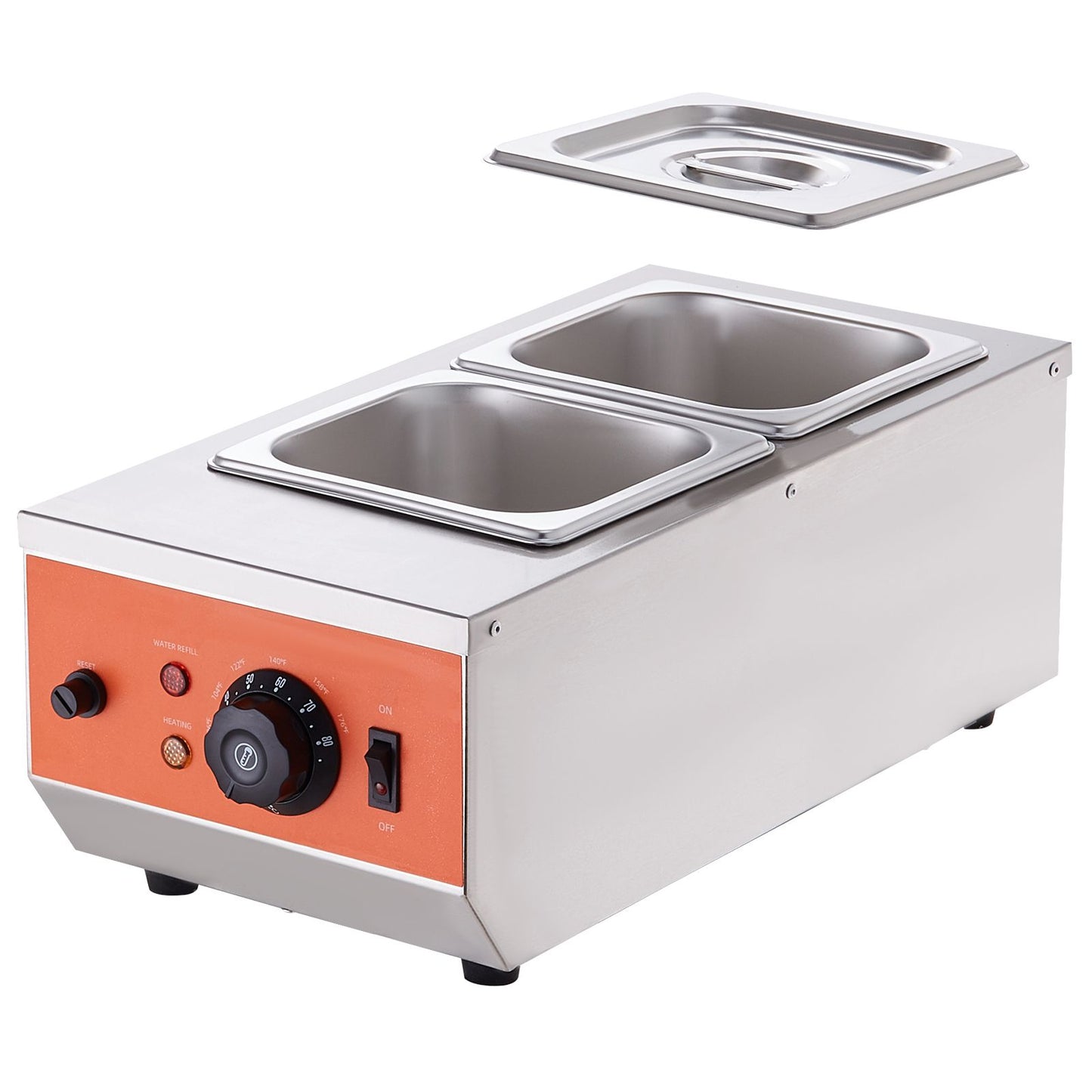 VEVOR Chocolate Tempering Machine, 2 Tanks Chocolate Melting Pot with TEMP Control, 800W Stainless Steel Electric Commercial Food Warmer For Chocolate/Milk/Cream Melting and Heating