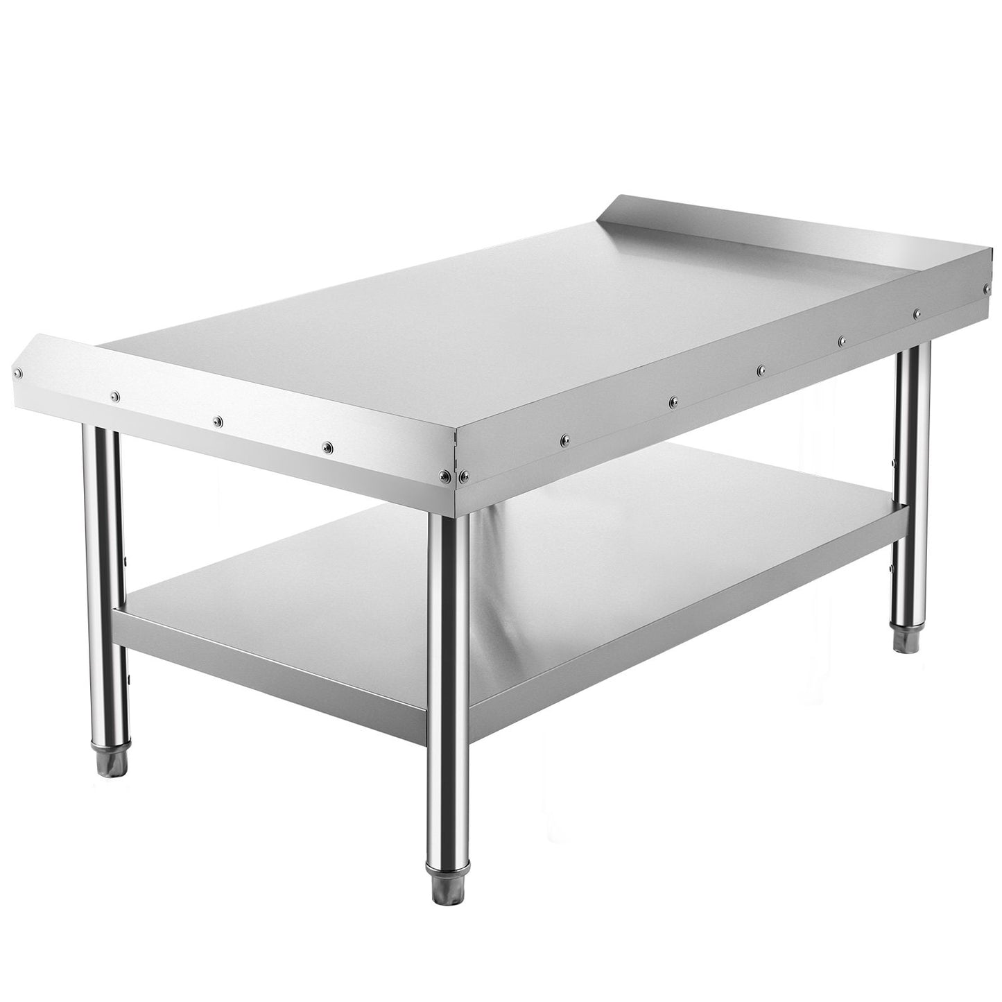 VEVOR Stainless Steel Equipment Grill Stand, 122 x 76 x 61cm Stainless Table, Grill Stand Table with Adjustable Storage Undershelf, Equipment Stand Grill Table for Hotel, Home, Restaurant Kitchen