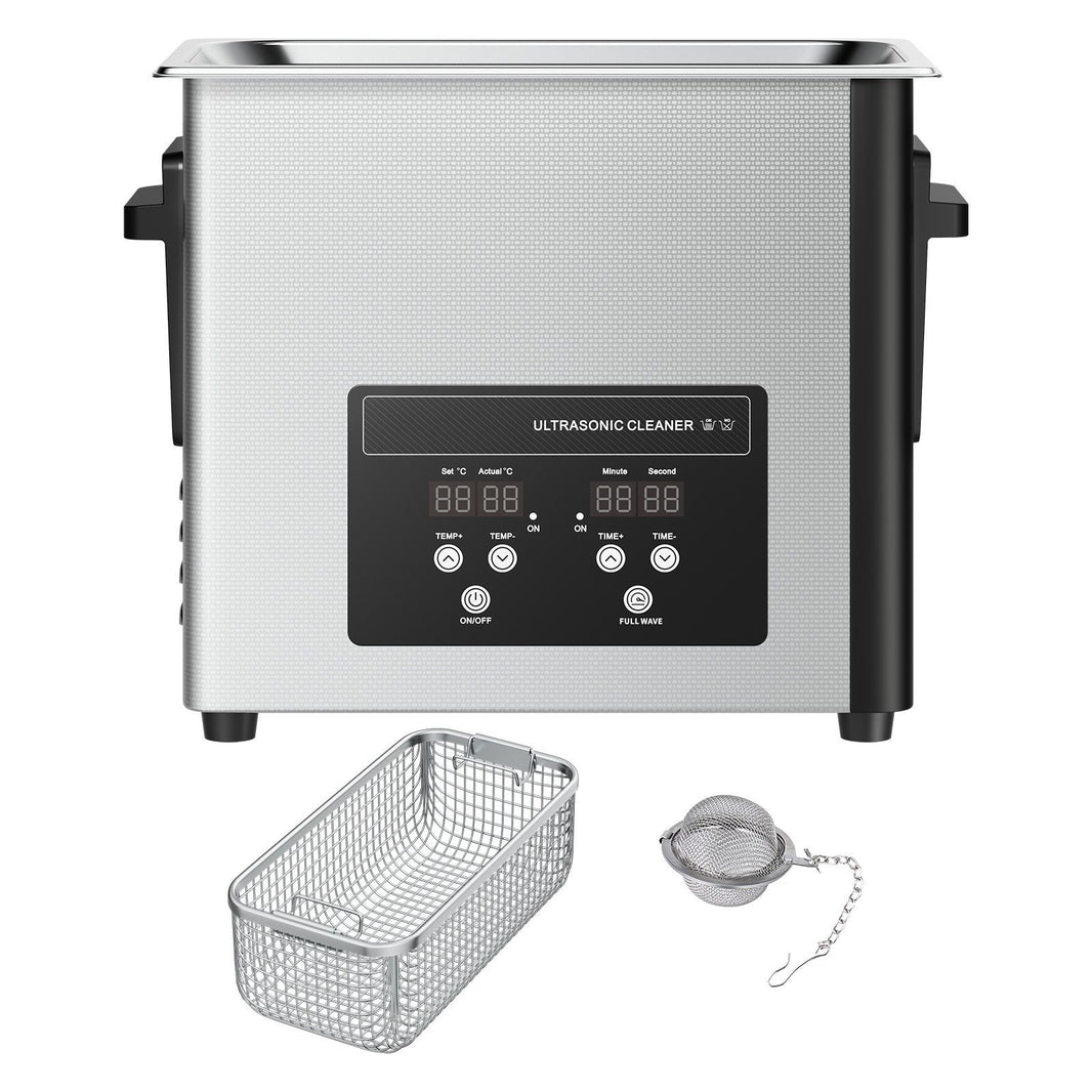 VEVOR 6L Ultrasonic Cleaner, Professional Ultrasonic Cleaner Machine with Cleaning Basket & Digital Display, 120W Stainless Steel 40kHz Cleaning Machine for Watches, Razors, Jewelry, Coins and More