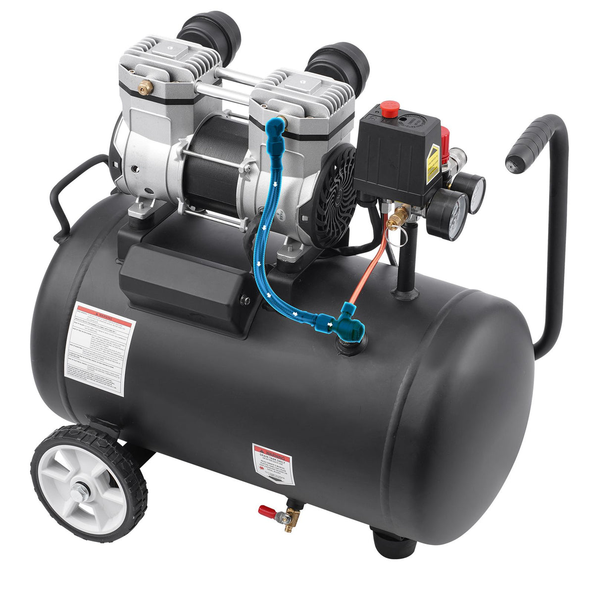 VEVOR Air Compressor Compact Portable Oil Free Compressor 30L 90 PSI