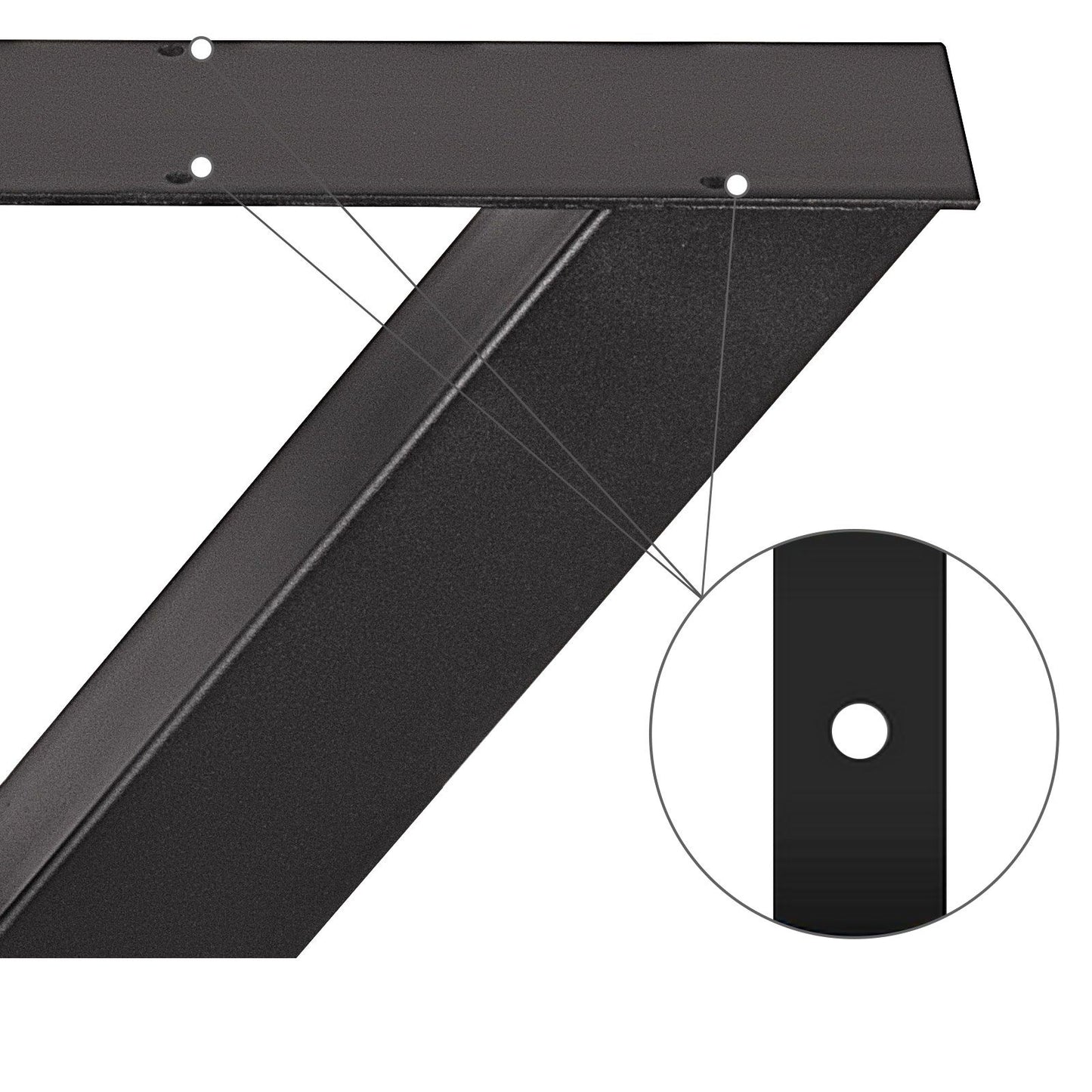VEVOR Metal Table Legs 28.4 x 29.9 Inch Black Table Legs Premium steel table legs with X-frame style Steel Bench Legs Country Style Table Legs Furniture Leg Perfect for Coffee Store Home Office Bar