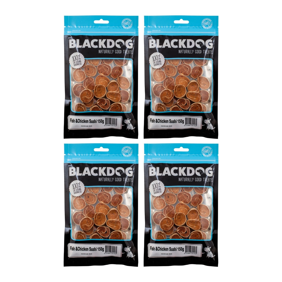 Blackdog Fish & Chicken Sushi 150g x 4pk