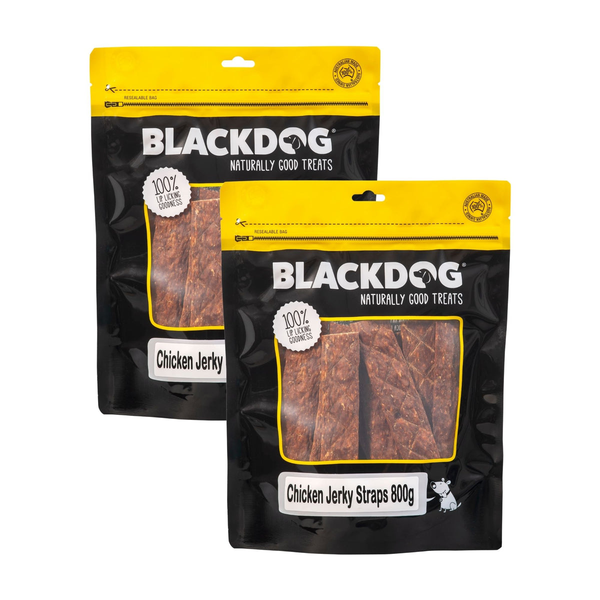 Blackdog Chicken Jerky Straps 800g x 2pk