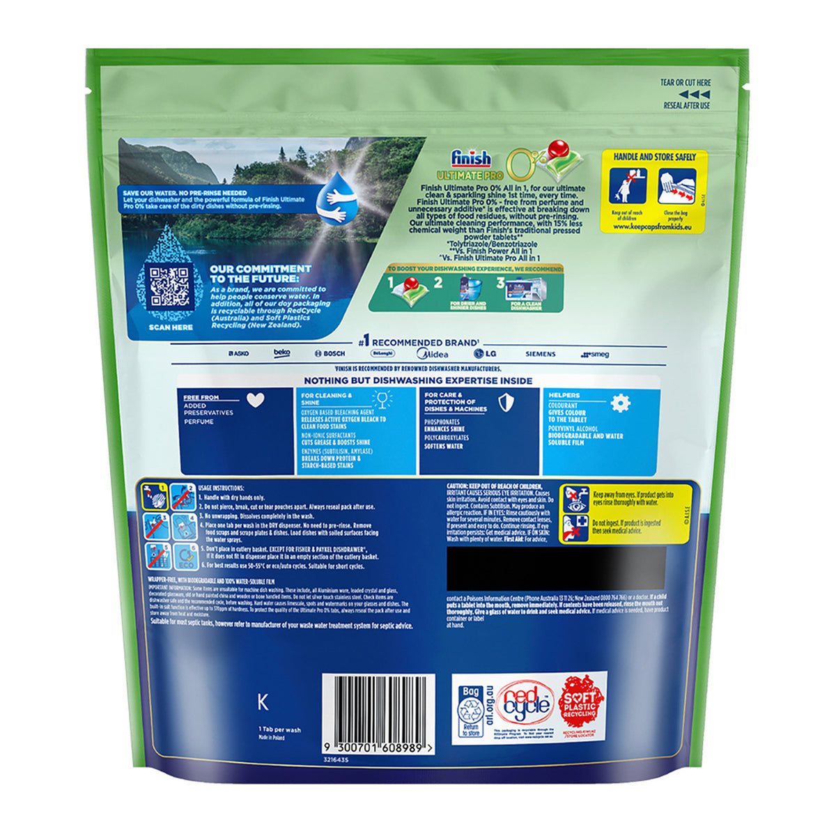 Finish Ultimate 0% Foam 320 Dishwasher Tablets