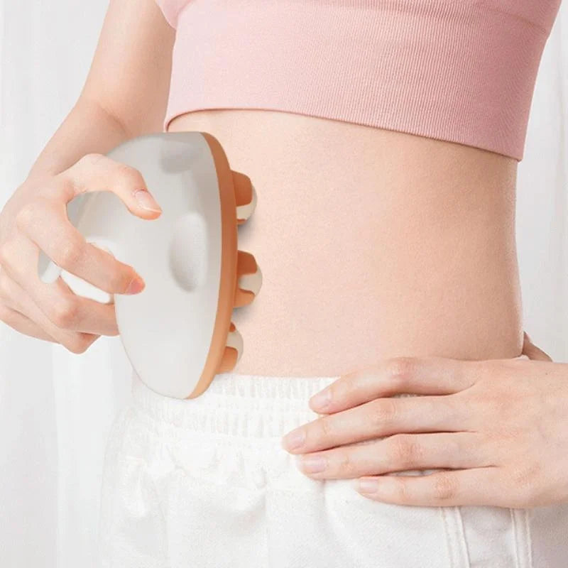 Abdominal Ball Meridian Massager Pink Steel Ball Calf