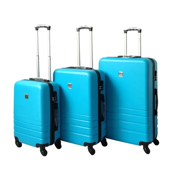 ABS Luggage Suitcase Set 3 Piece Code Lock Travel Carry Bag