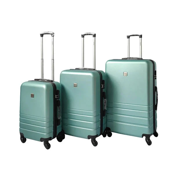 ABS Luggage Suitcase Set 3 Piece Code Lock Travel Carry Bag