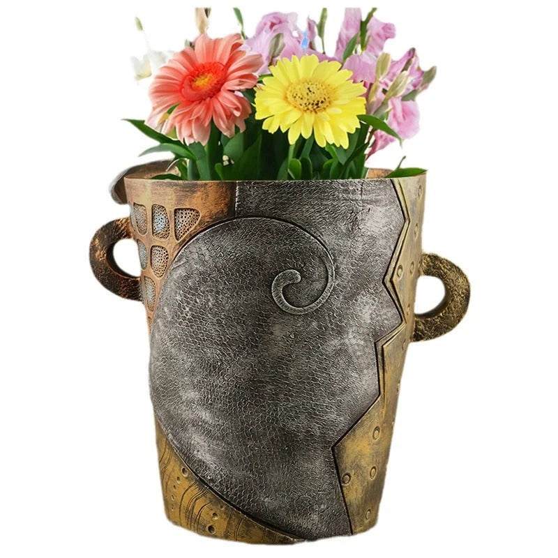 Abstract Face Planter Pot - Artistic Resin Decor