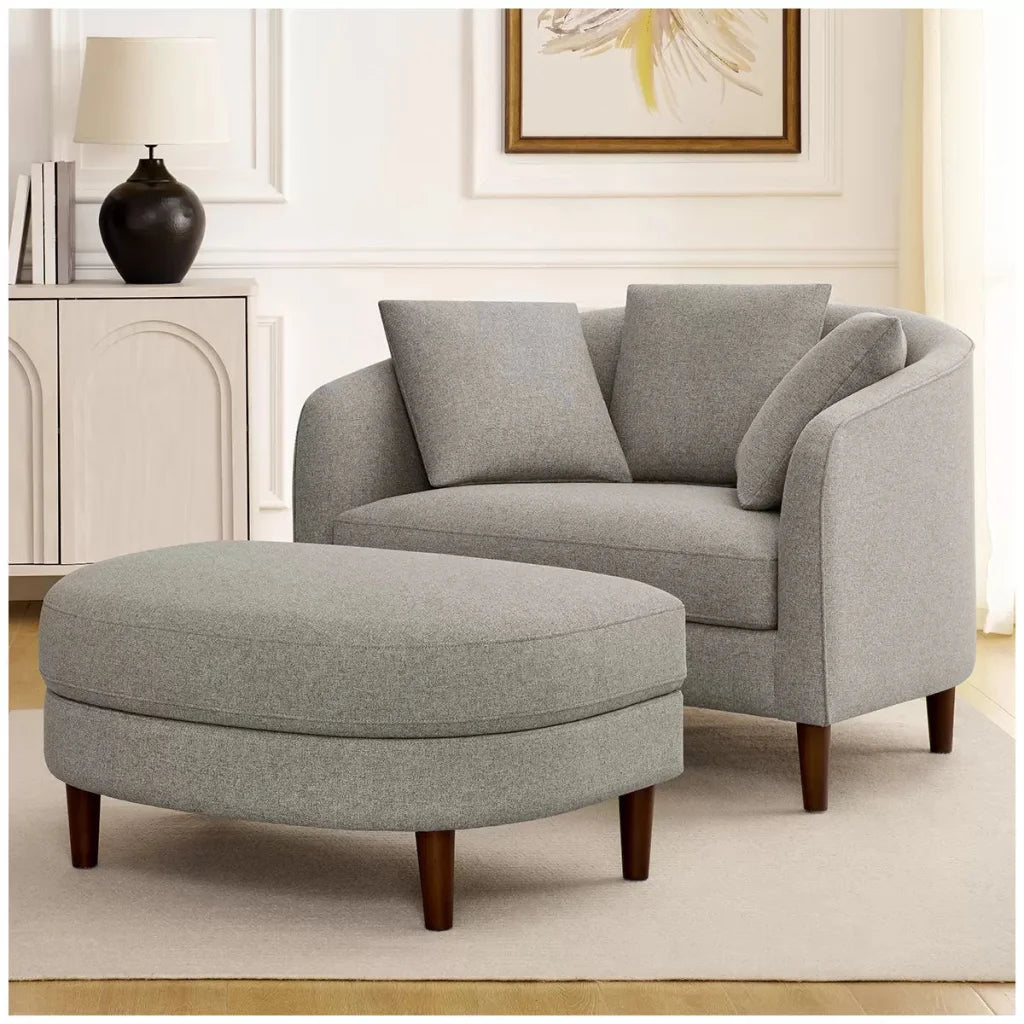 Accent Chair with Storage Ottoman - Furniture > Bar Stools
