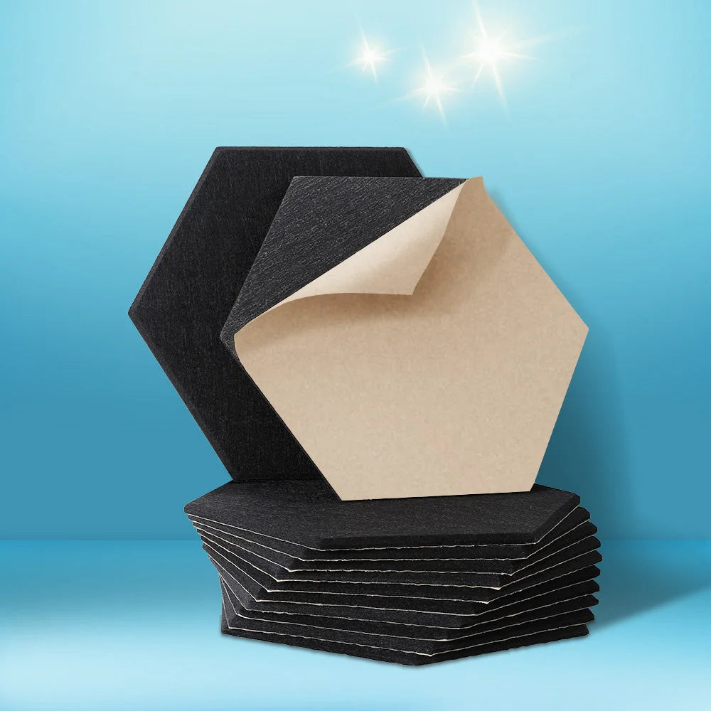 Acoustic Foam 12PCS 35x30x0.9cm Soundproof Absorption Panel