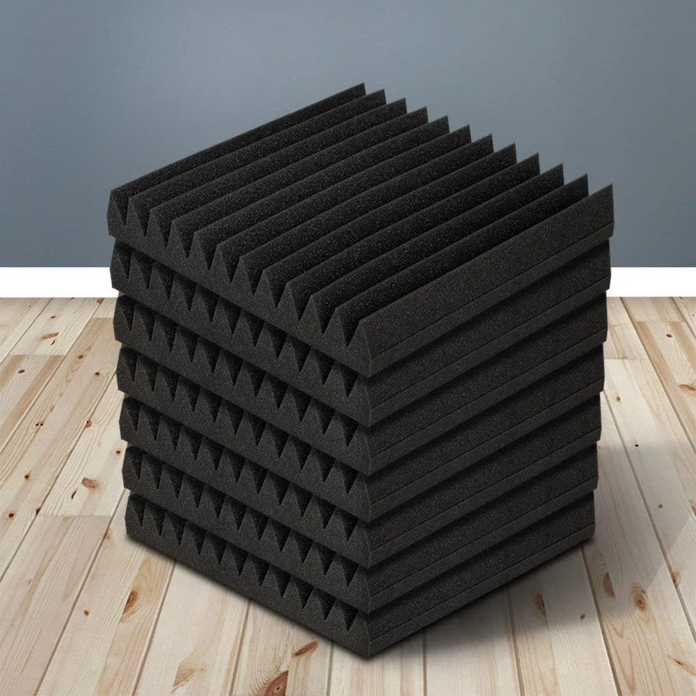 Acoustic Foam Panels (40pcs) 30×30cm Sound Absorption Black