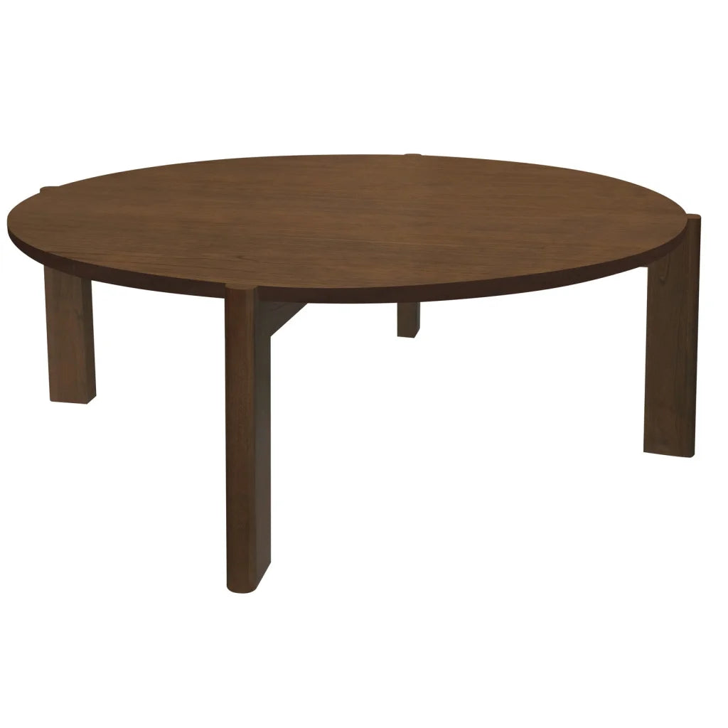 Adelle Round Coffee Table (Walnut) - Furniture > Living
