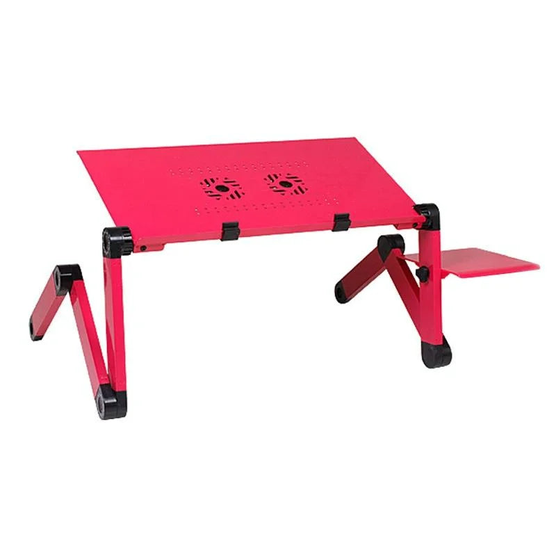 Adjustable Foldable Laptop Stand with Fans & Mouse Pad