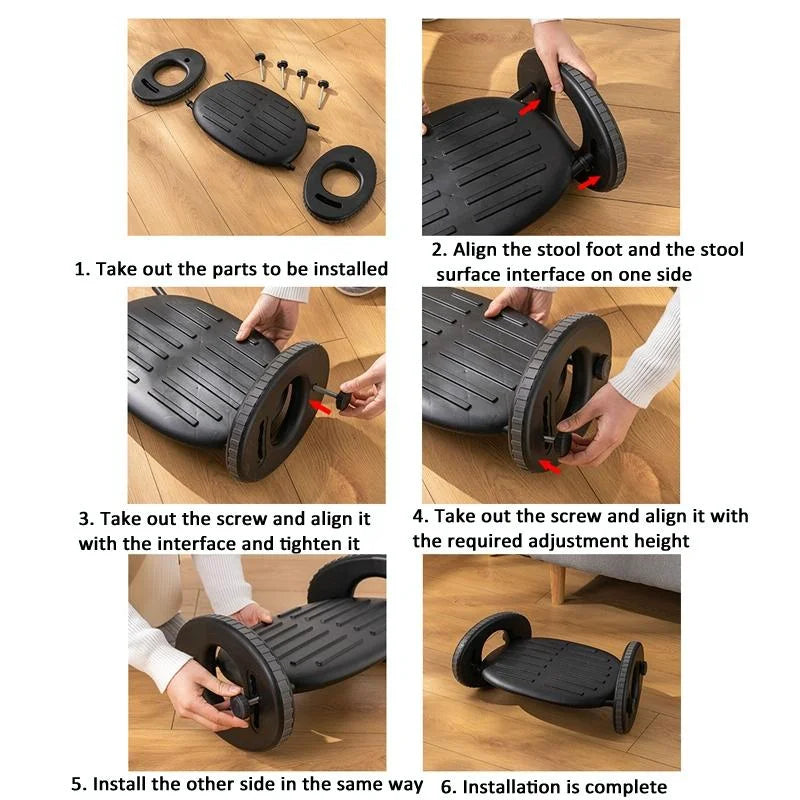 Adjustable Rocking Footrest For Home Office Massage