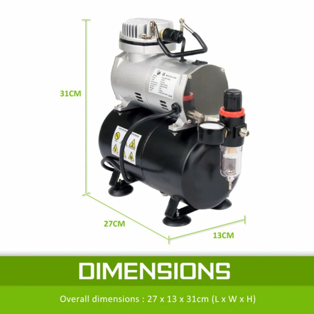 Air Brush Compressor for Spray 1/6HP 3L - Dynamic Power